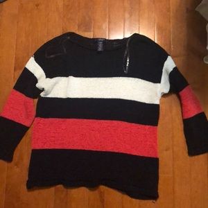 Red white and blue sweater